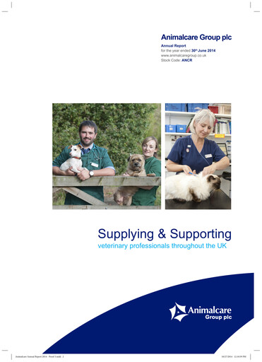 Miniature Animalcare Group Rapport annuel 2014