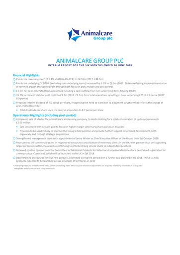 Thumbnail Animalcare Group Half-year Report 2018-h1