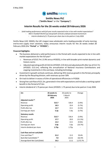 Thumbnail Smiths News Half-year Report 2026-h1