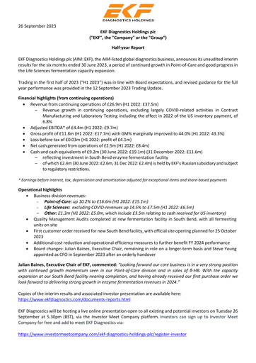 Thumbnail EKF Diagnostics Half-year Report 2023-h1