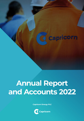 Thumbnail Capricorn Energy Annual Report 2022