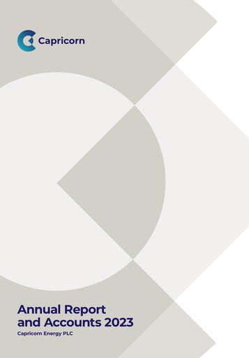 Thumbnail Capricorn Energy Annual Report 2023