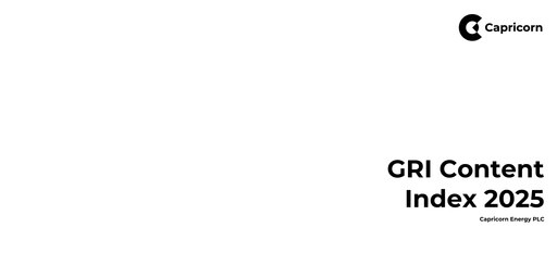 Thumbnail Capricorn Energy ESG Report 2025