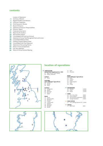 Thumbnail Carr's Group Annual Report 2001