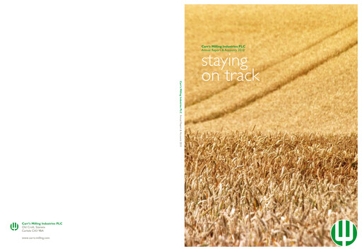 Thumbnail Carr's Group Annual Report 2010