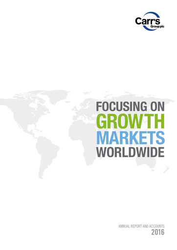 Thumbnail Carr's Group Annual Report 2016