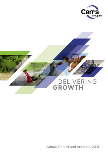 Thumbnail Carr's Group Annual Report 2018