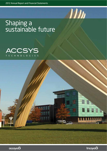 Thumbnail Accsys Technologies Annual Report 2012