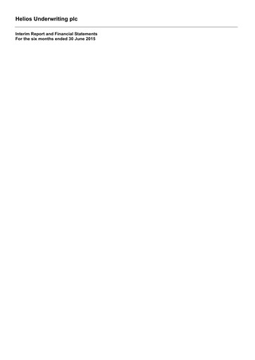 Thumbnail Helios Underwriting Half-year Report 2015-h1