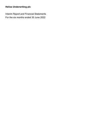 Thumbnail Helios Underwriting Half-year Report 2022-h1