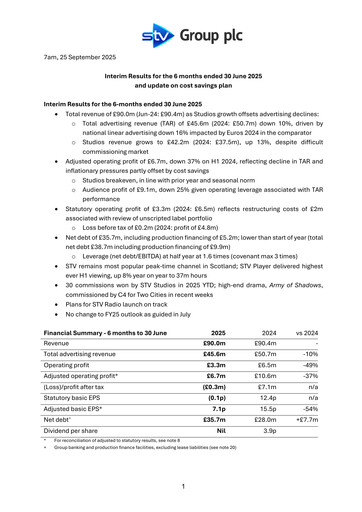 Thumbnail STV Group plc Half-year Report 2025-h1