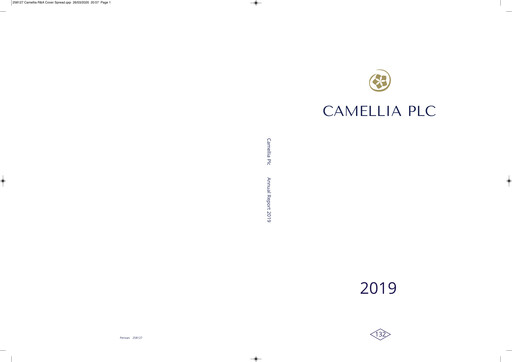 Thumbnail Camellia Plc Annual Report 2019