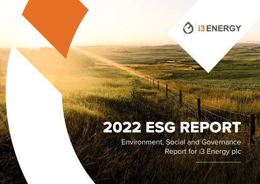 Thumbnail i3 Energy ESG Report 2022