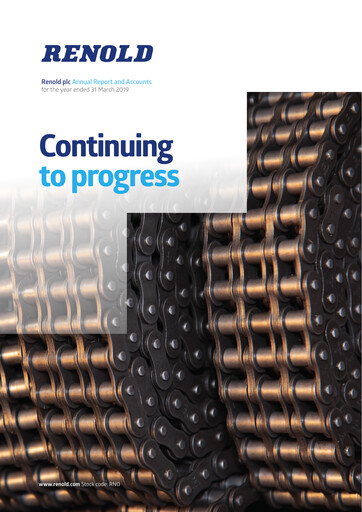 Thumbnail Renold Annual Report 2019