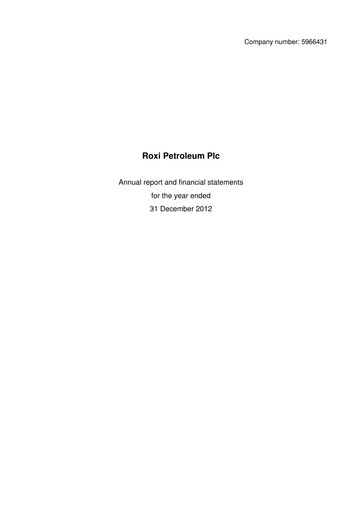 Thumbnail Caspian Sunrise Annual Report 2012