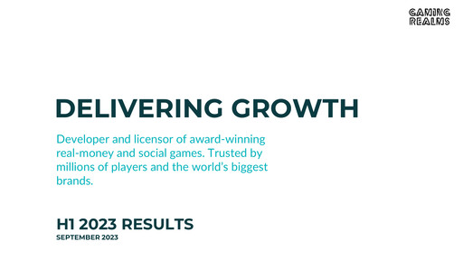 Thumbnail Gaming Realms Half-year Report 2023-h1