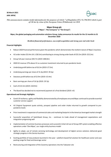 Thumbnail Mpac Group Financial Report 2020