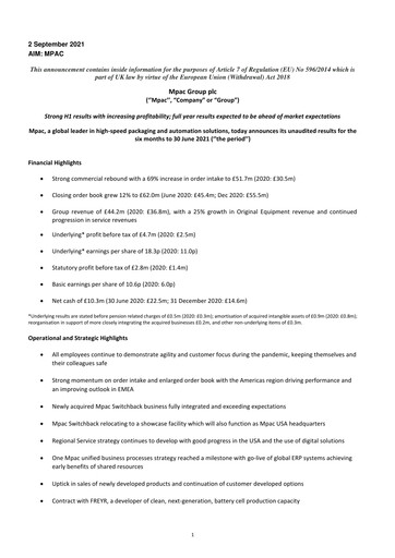 Thumbnail Mpac Group Half-year Report 2021-h1