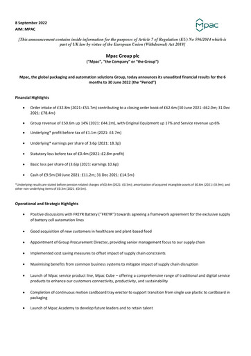 Thumbnail Mpac Group Half-year Report 2022-h1