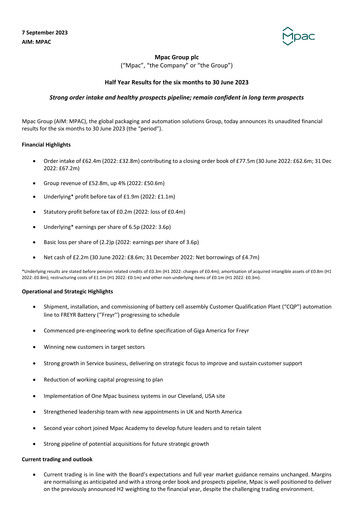 Thumbnail Mpac Group Half-year Report 2023-h1