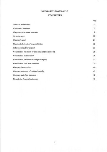 Thumbnail Metals Exploration Annual Report 2013