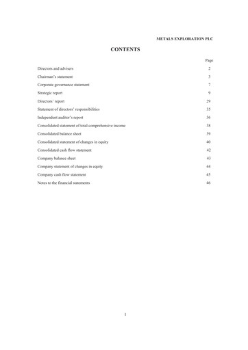 Thumbnail Metals Exploration Annual Report 2014