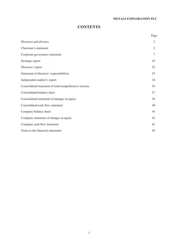 Thumbnail Metals Exploration Annual Report 2015