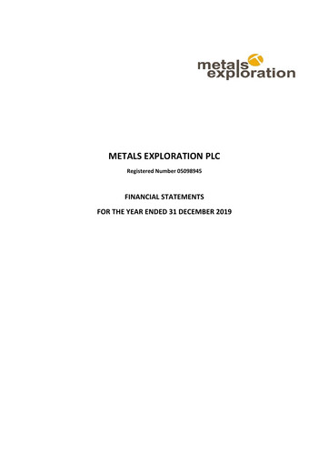 Thumbnail Metals Exploration Financial Statement 2019