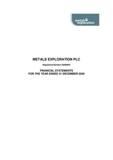 Thumbnail Metals Exploration Financial Statement 2020