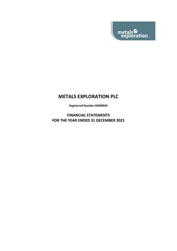 Thumbnail Metals Exploration Financial Statement 2021