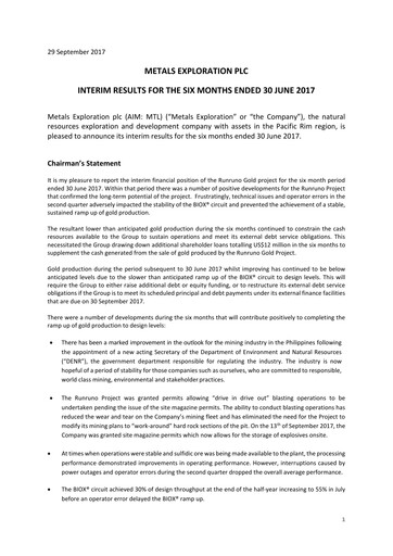 Thumbnail Metals Exploration Half-year Report 2017-h1