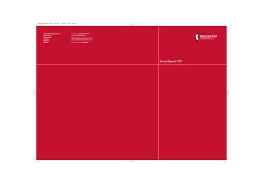 Vorschaubild Rockhopper Exploration Jahresbericht 2009