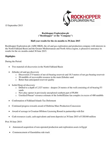 Vorschaubild Rockhopper Exploration Halbjahresbericht 2015-h1