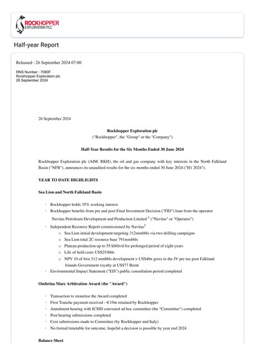 Vorschaubild Rockhopper Exploration Halbjahresbericht 2024-h1