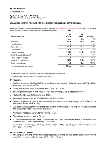 Thumbnail System1 Group Half-year Report fy2025-h1