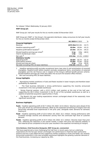 Thumbnail NWF Group plc Half-year Report 2023-2024-h1