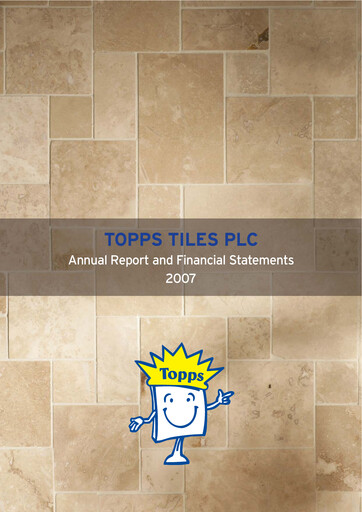 Thumbnail Topps Tiles Annual Report 2007