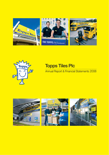 Thumbnail Topps Tiles Annual Report 2008