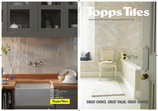 Thumbnail Topps Tiles Annual Report 2011