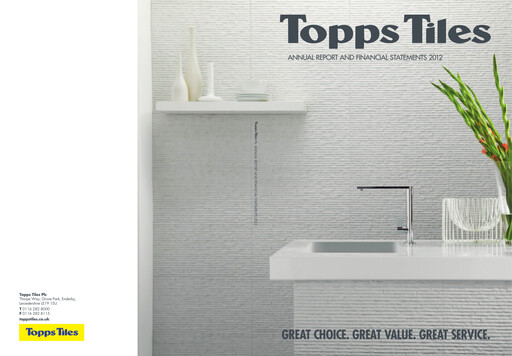 Thumbnail Topps Tiles Annual Report 2012