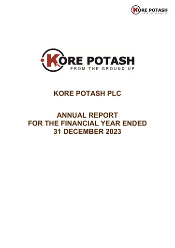 Thumbnail Kore Potash plc Annual Report 2023