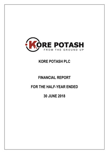 Thumbnail Kore Potash plc Half-year Report 2018-h1