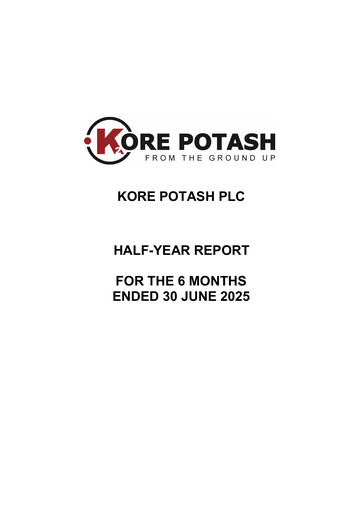 Thumbnail Kore Potash plc Half-year Report 2025-h1