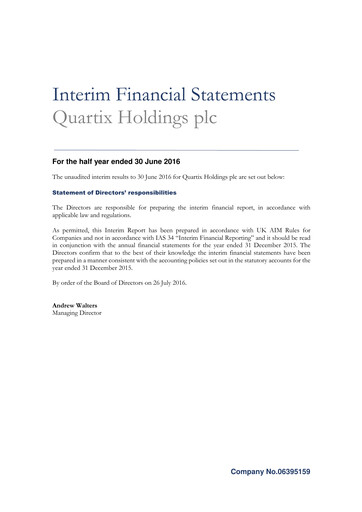 Thumbnail Quartix Technologies Half-year Report 2016-h1