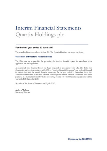 Thumbnail Quartix Technologies Half-year Report 2017-h1