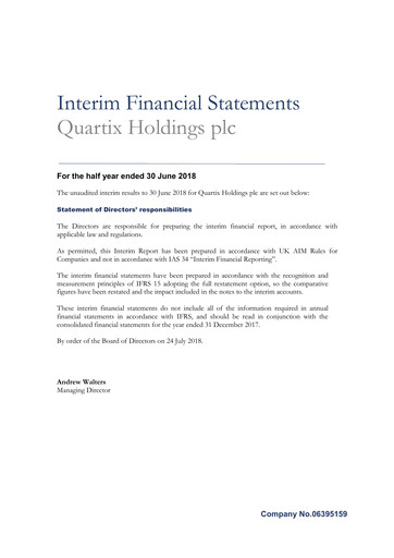 Thumbnail Quartix Technologies Half-year Report 2018-h1