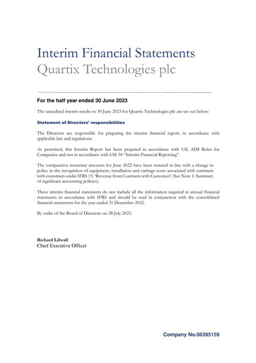 Thumbnail Quartix Technologies Half-year Report 2023-h1