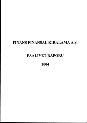 Thumbnail QNB Finans Finansal Kiralama (QNB Finansleasing) Annual Report 2004