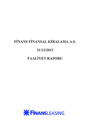 Thumbnail QNB Finans Finansal Kiralama (QNB Finansleasing) Annual Report 2013