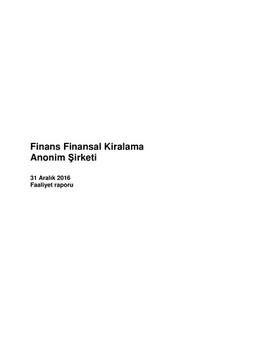 Thumbnail QNB Finans Finansal Kiralama (QNB Finansleasing) Annual Report 2016